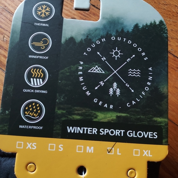 Tough Outdoors Premium Gear - *new* Ski Gloves - Winter - Black - Waterp… - Picture 2 of 4